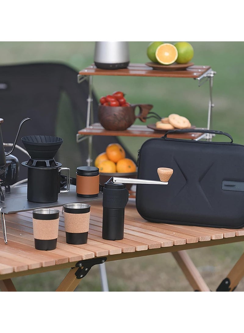 Jarrah Premium Portable Coffee Kit with Grinder Filter Server Cup and Storage Bag for Home & Travel - Image 4